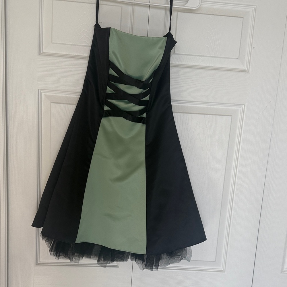 Vintage Black and Green Jessica McClintock for Gunne Sax Dress